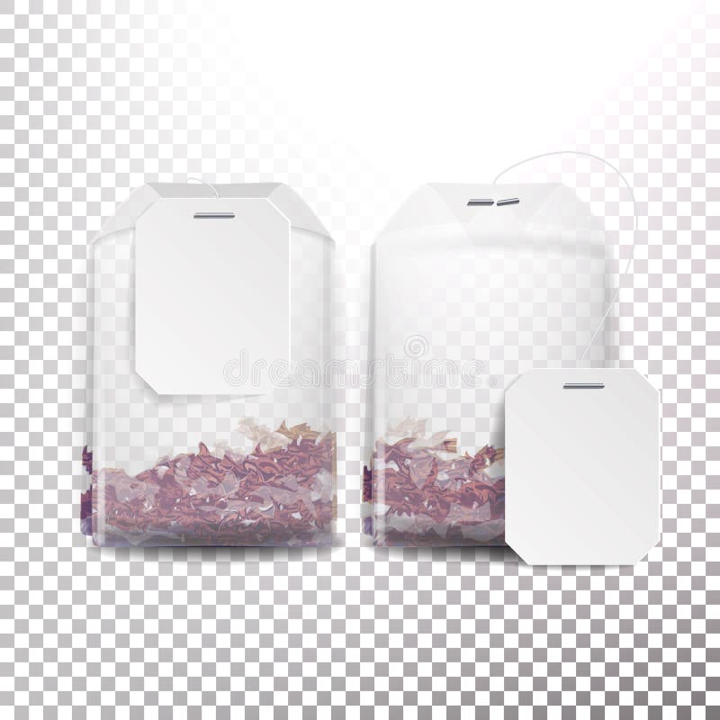 Download Realistic Tea Bag Mock Up With Empty White Label. 3D ...