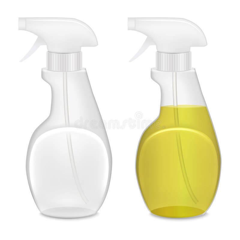 Realistic Template Blank White Bottle Spray Set. Vector royalty free illustration Realistic Template Blank White Bottle Spray Set. Vector royalty free illustration