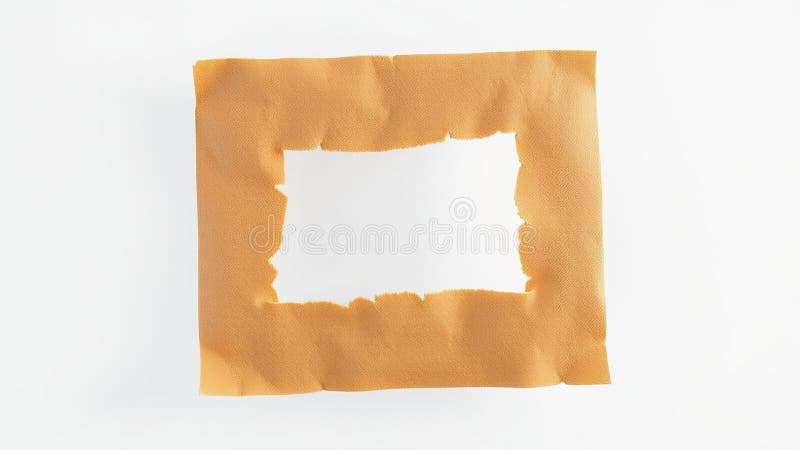 Realistic Torn Cardboard Rectangle with Hole A Detailed Graphic Element for Packaging Design Posters and More royalty free illustration