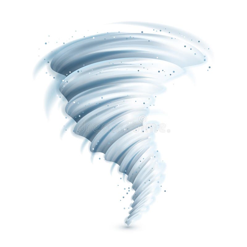 Realistic Tornado Illustration stock illustration
