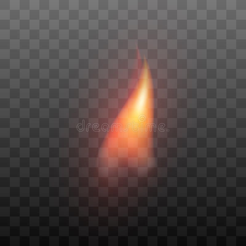 Realistic Transparent Flame Effect. Stock Vector - Illustration of