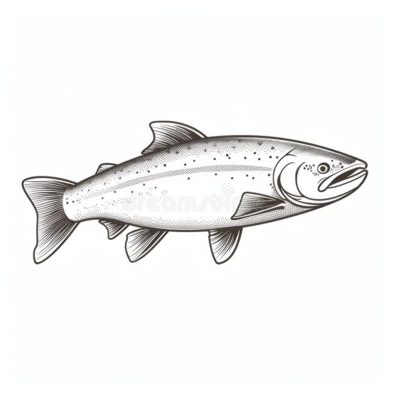 Trout Line Drawing Stock Illustrations – 1,203 Trout Line Drawing Stock  Illustrations, Vectors & Clipart - Dreamstime