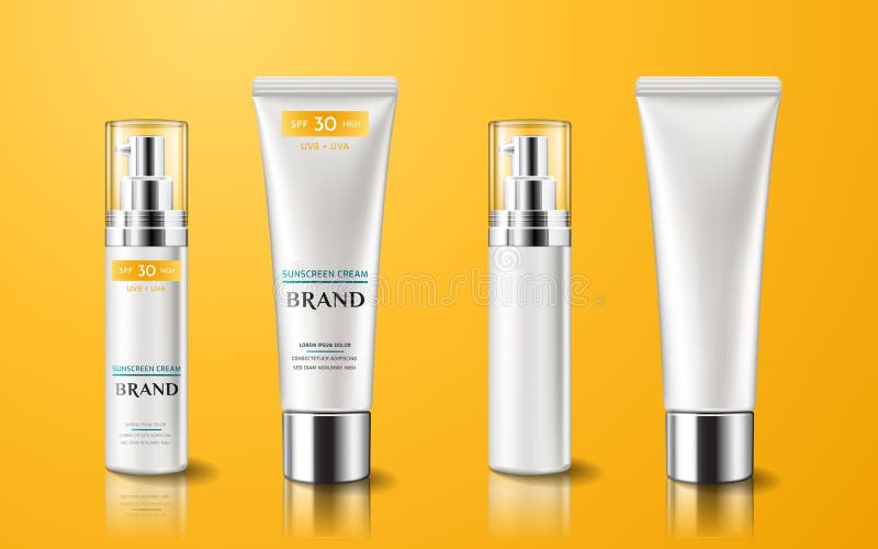 Realistic tube with sunscreen cream royalty free illustration Realistic tube with sunscreen cream royalty free illustration