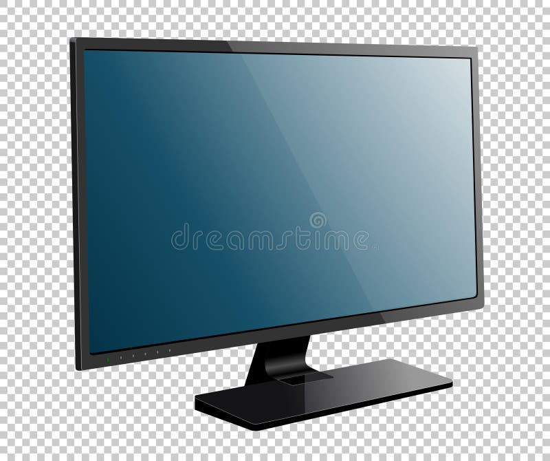 Realistic TV screen. Modern stylish lcd panel, led type.