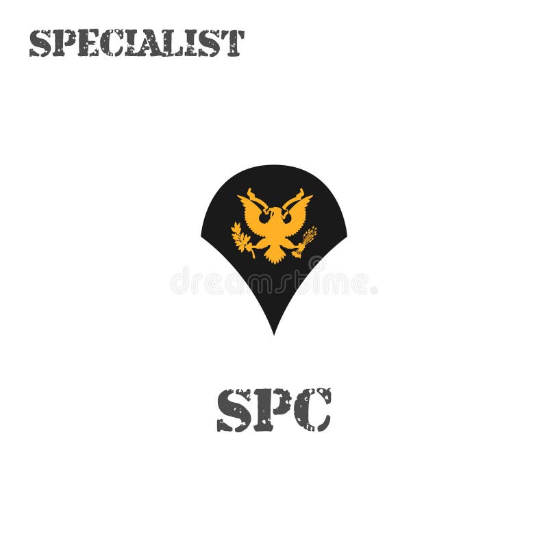 Realistic Vector Icon of a Specialist Soldier of the US Army