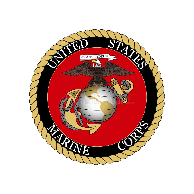 Realistic vector logo of the United States Marine Corps