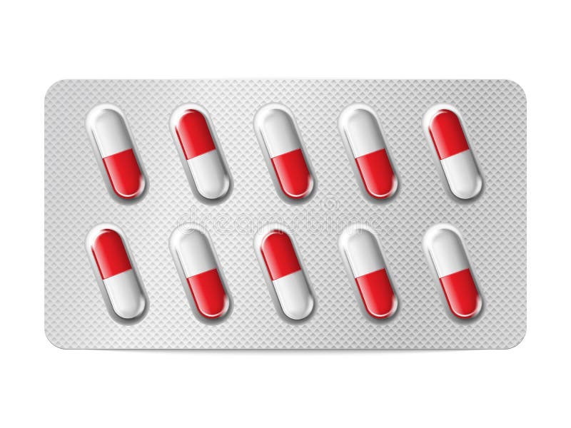 Premium Vector  Red and white capsule pill