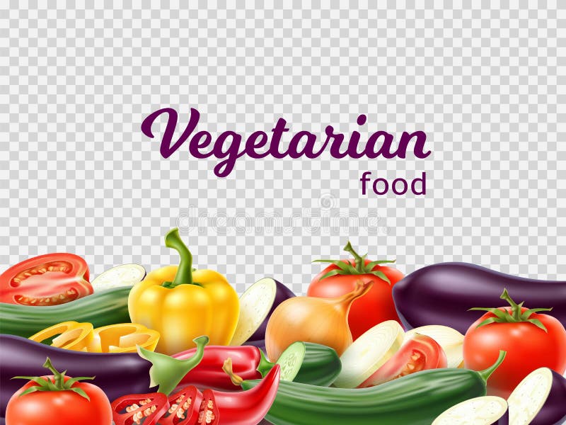 Realistic vegetables frame. Vegetarian products border and transparent background. Agricultural harvest. Whole eggplant