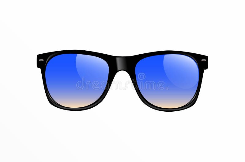 Classic Vintage Sunglasses Realistic Isolated Vector Illustration