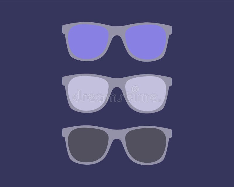 Classic Vintage Sunglasses Isolated Vector Illustration Stock Vector