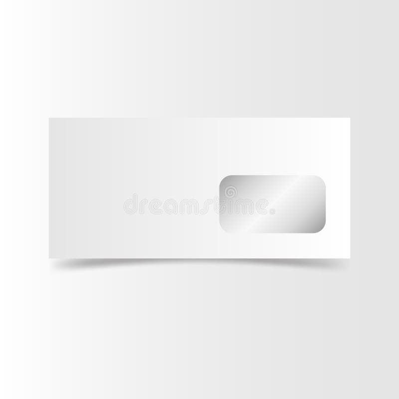 Realistic White Blank Windowed Envelope Image Stock Vector Realistic White Blank Windowed Envelope Image Stock Vector