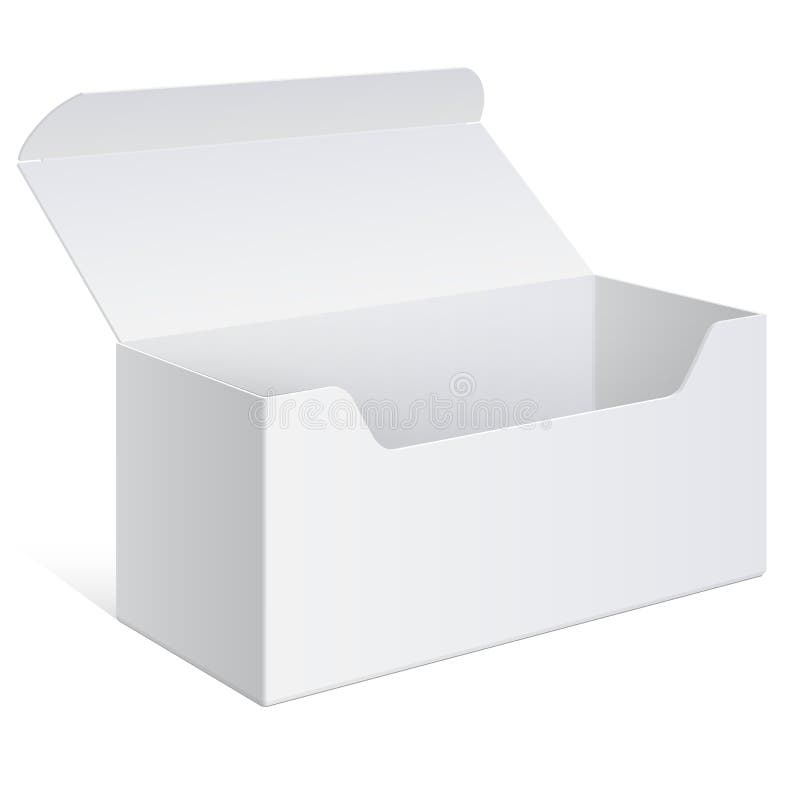 Realistic white Package Box. For Software, device royalty free illustration