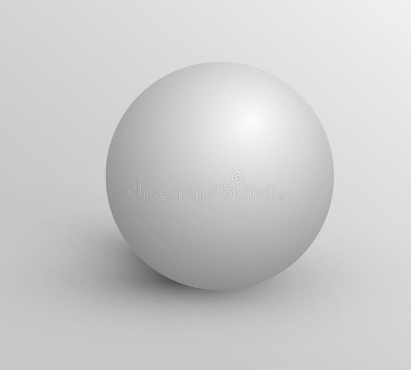 Realistic White 3d Sphere. Vector Abstract Ball. Stock Illustration ...