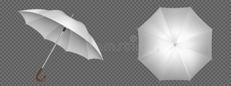 Download Realistic White Umbrella Front And Top View Stock Vector ...