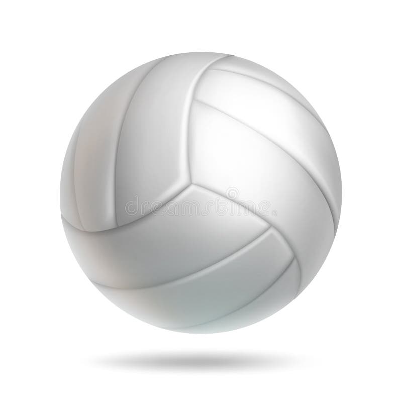 Realistic White Volleyball Ball Object Stock Vector - Illustration of ...