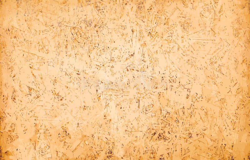 Realistic wood texture vector illustration. Realistic brown wooden cutting. Natural wood background, table, or floor surface. OSB pressed wooden panel texture