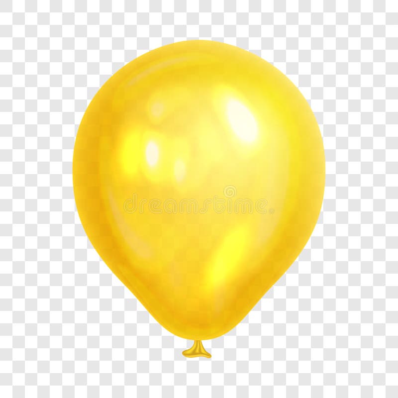 Yellow Balloon W White Background Stock Illustration - Illustration of