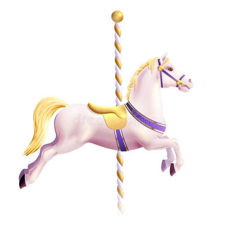 Realistisch carrouselpaard royalty-vrije illustratie Realistisch carrouselpaard royalty-vrije illustratie