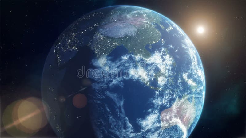 Realistische Planeet Aarde stock illustratie