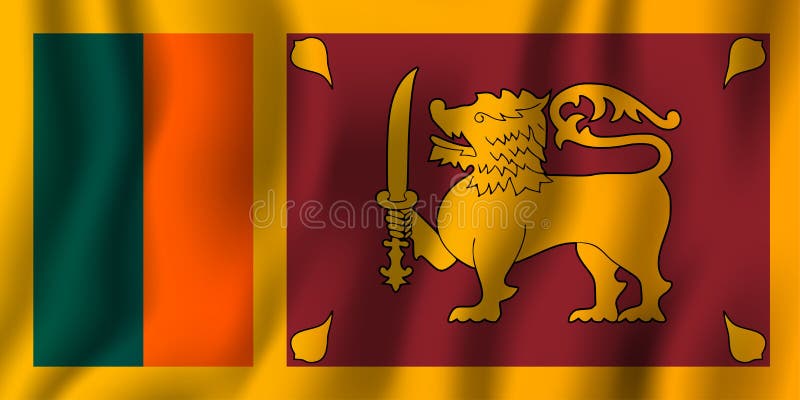 Realistische golvende de vlag vectorillustratie van Sri Lanka Nationaal van het land symbool als achtergrond De achtergrond van d vector illustratie Realistische golvende de vlag vectorillustratie van Sri Lanka Nationaal van het land symbool als achtergrond De achtergrond van d vector illustratie