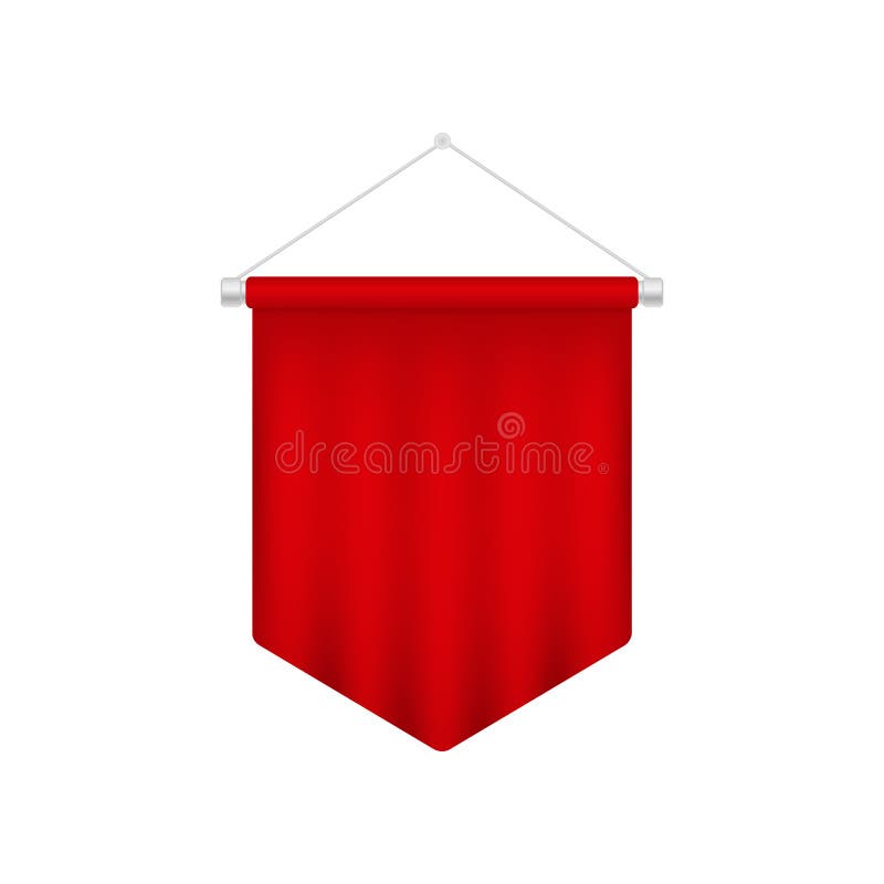 Realistische rote Wimpelschablone Leere Flagge 3D lizenzfreie abbildung Realistische rote Wimpelschablone Leere Flagge 3D lizenzfreie abbildung