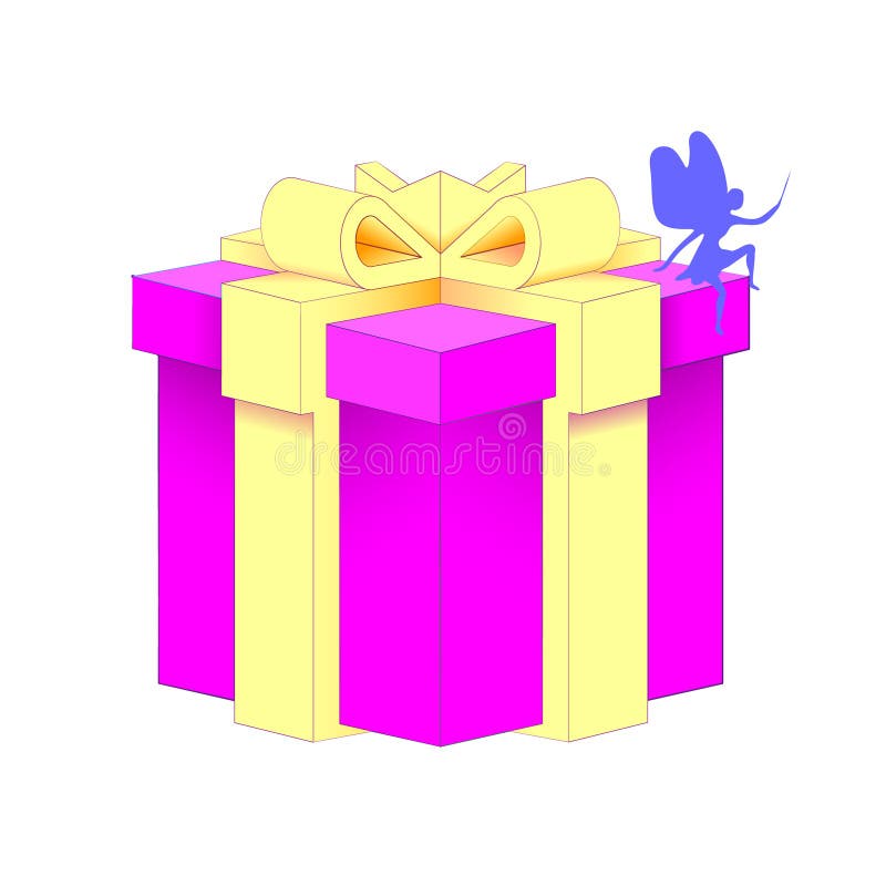 Realistische volumetrische purpurrote Geschenkbox mit Band für Geburtstags-Feier, Weihnachten, Partei, Jahrestag, Valentinsgrüße vektor abbildung Realistische volumetrische purpurrote Geschenkbox mit Band für Geburtstags-Feier, Weihnachten, Partei, Jahrestag, Valentinsgrüße vektor abbildung