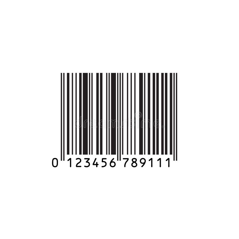 Realistischer Barcode des Vektors lokalisiert auf weißem Hintergrund lizenzfreie abbildung