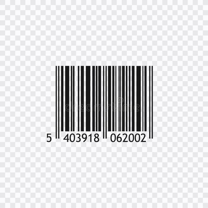 Realistischer Barcode des Vektors lokalisiert auf weißem Hintergrund vektor abbildung