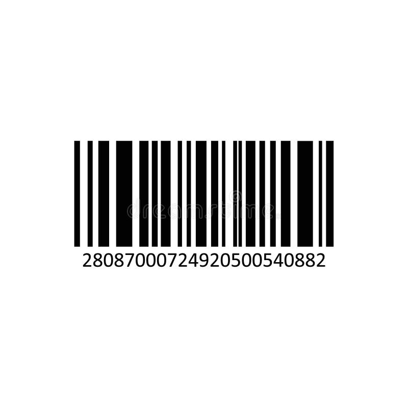 Realistischer Barcode des Vektors lokalisiert auf weißem Hintergrund stock abbildung
