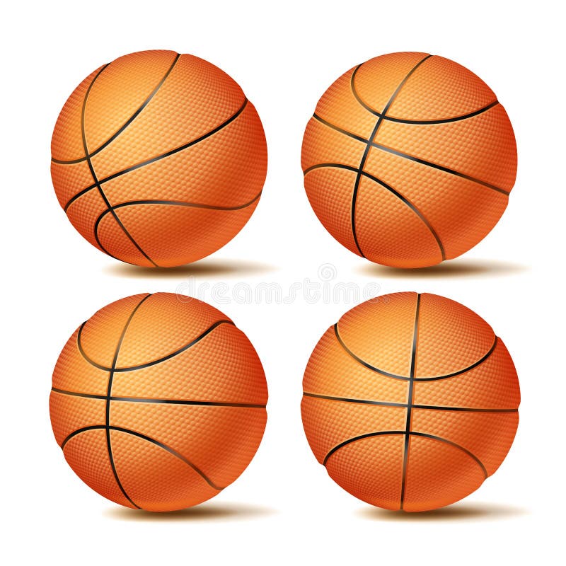 Realistischer Basketball-Ball-gesetzter Vektor Klassischer runder orange Ball Verschiedene Ansichten Sportspielsymbol Getrennt vektor abbildung Realistischer Basketball-Ball-gesetzter Vektor Klassischer runder orange Ball Verschiedene Ansichten Sportspielsymbol Getrennt vektor abbildung