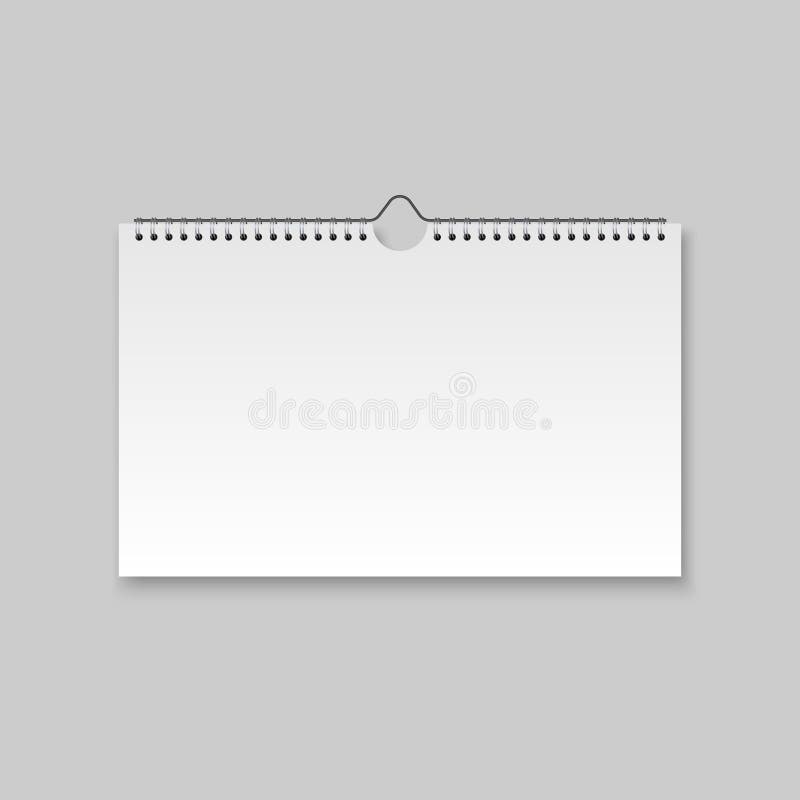 Realistischer Blankalender vektor abbildung Realistischer Blankalender vektor abbildung