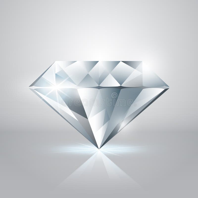 Realistischer Diamant auf abstraktem Hintergrund lizenzfreie abbildung Realistischer Diamant auf abstraktem Hintergrund lizenzfreie abbildung