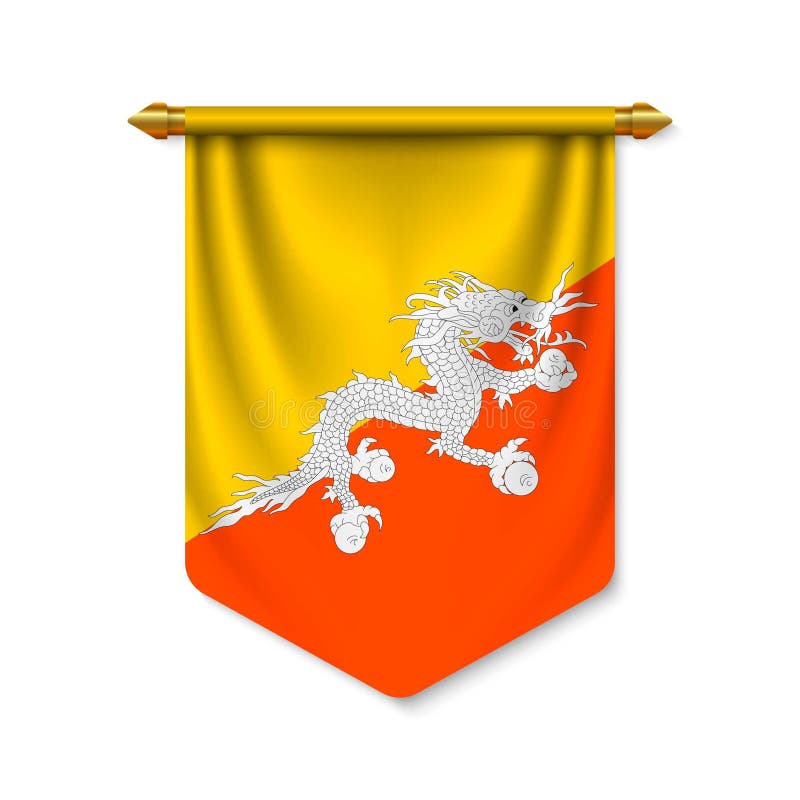 realistischer Wimpel 3d mit flagn lizenzfreie abbildung realistischer Wimpel 3d mit flagn lizenzfreie abbildung
