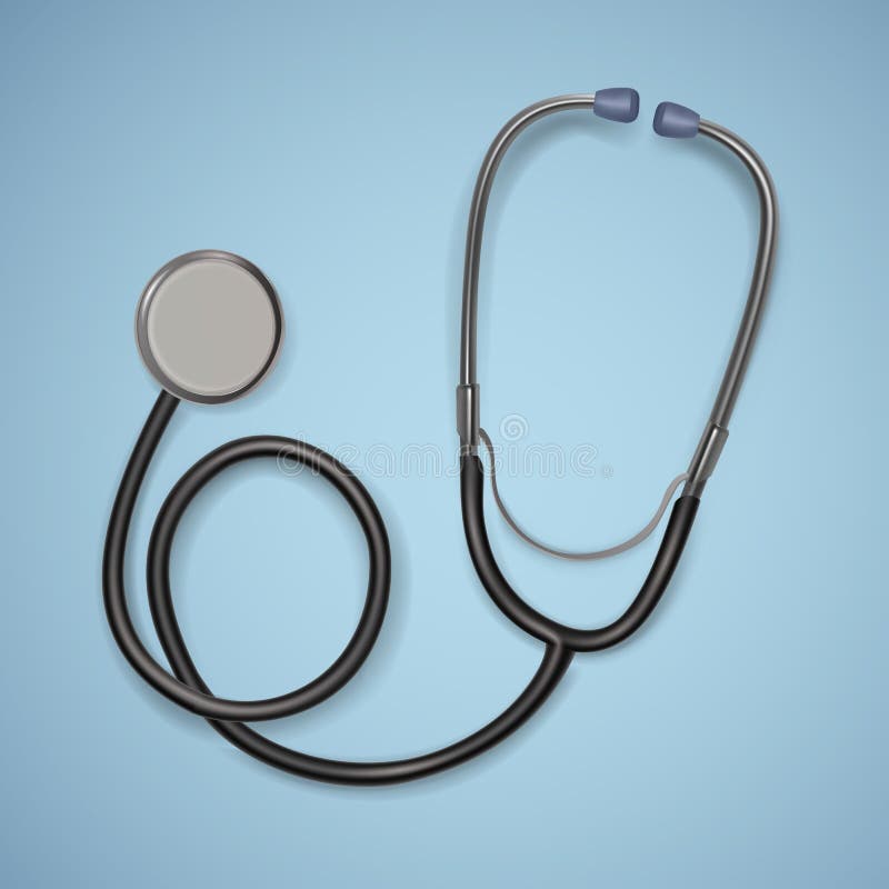 Realistisches medizinisches Stethoskop Hintergrund mit Stethoskopmedizinischer ausrüstung, Gesundheitswesenkonzept Auch im corel vektor abbildung Realistisches medizinisches Stethoskop Hintergrund mit Stethoskopmedizinischer ausrüstung, Gesundheitswesenkonzept Auch im corel vektor abbildung