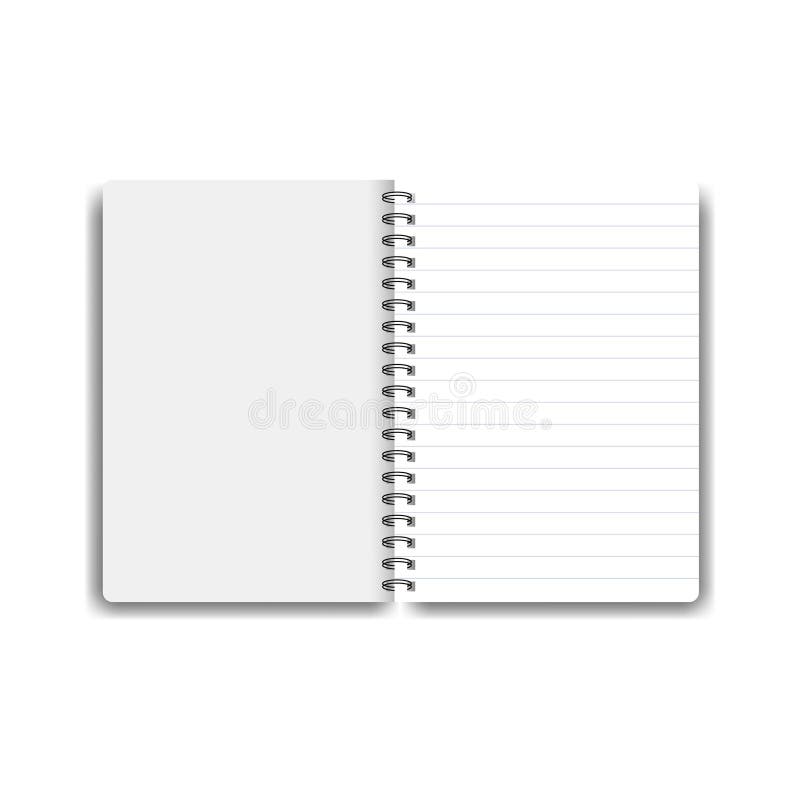 Realistisches Notebook isoliert auf transparentem Hintergrund. Blindauflage. Vektor 10 stock abbildung