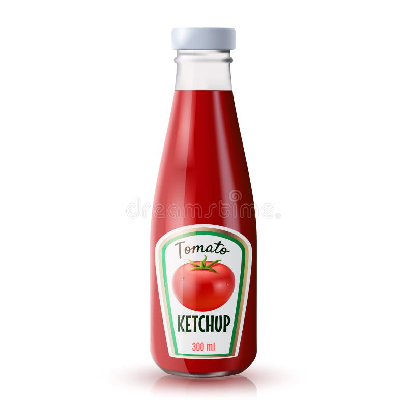 Realistisk flaska för ketchup vektor illustrationer Realistisk flaska för ketchup vektor illustrationer