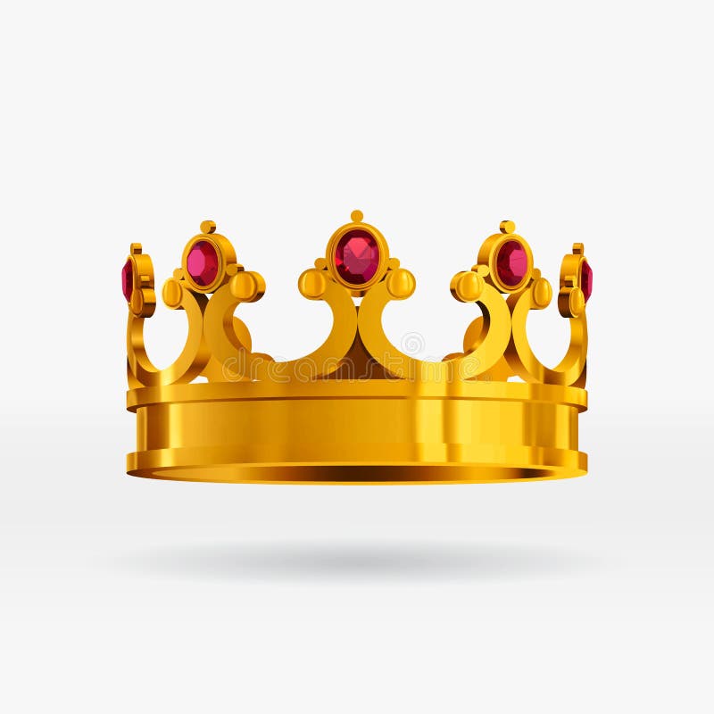 Realistisk guld- krona för vektor med ädelstenar kunglig guld- krona med gemstones royaltyfri illustrationer Realistisk guld- krona för vektor med ädelstenar kunglig guld- krona med gemstones royaltyfri illustrationer