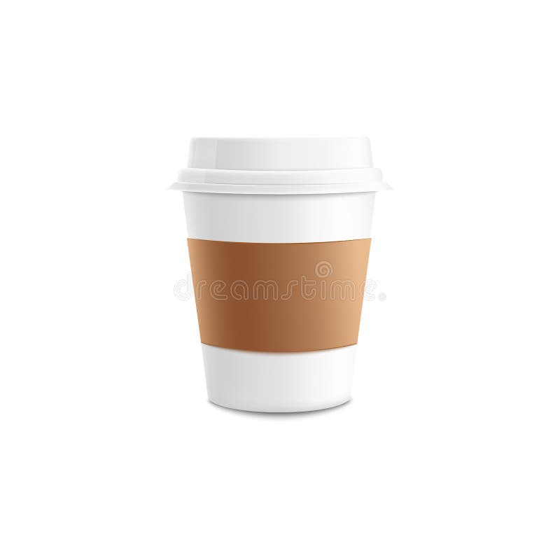 Realistisk modell 3d av kaffekoppen i isolerad vektorillustration vektor illustrationer Realistisk modell 3d av kaffekoppen i isolerad vektorillustration vektor illustrationer