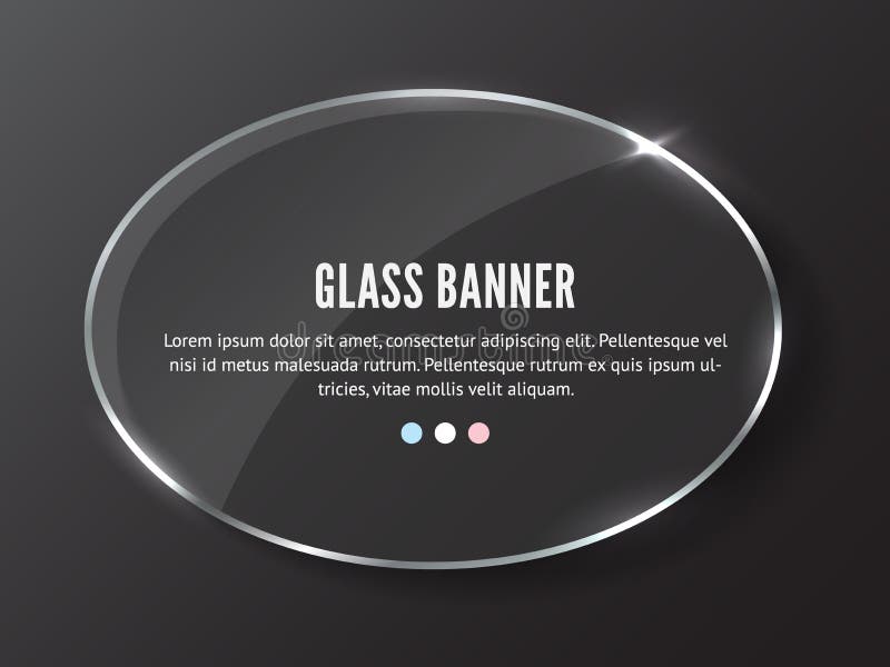Realistisk vektorillustration för Glass baner