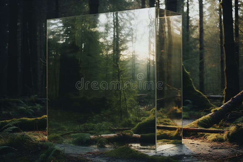 Distorsionat de realitate : o călătorie surreală prin oglinzi și reflecții royalty free illustration