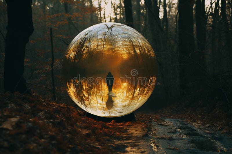 Distorsionat de realitate : o călătorie surreală prin oglinzi și reflecții royalty free illustration