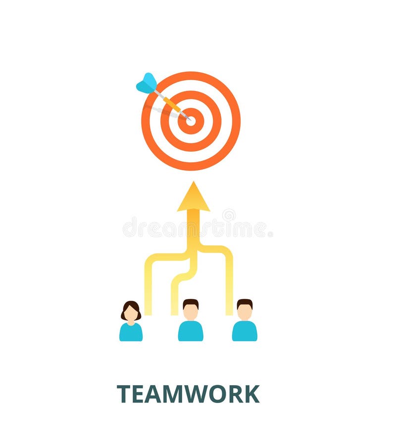 Realização do conceito dos resultados A equipe é cometida a um único objetivo - ilustração Combinando as habilidades nos trabalho ilustração royalty free Realização do conceito dos resultados A equipe é cometida a um único objetivo - ilustração Combinando as habilidades nos trabalho ilustração royalty free