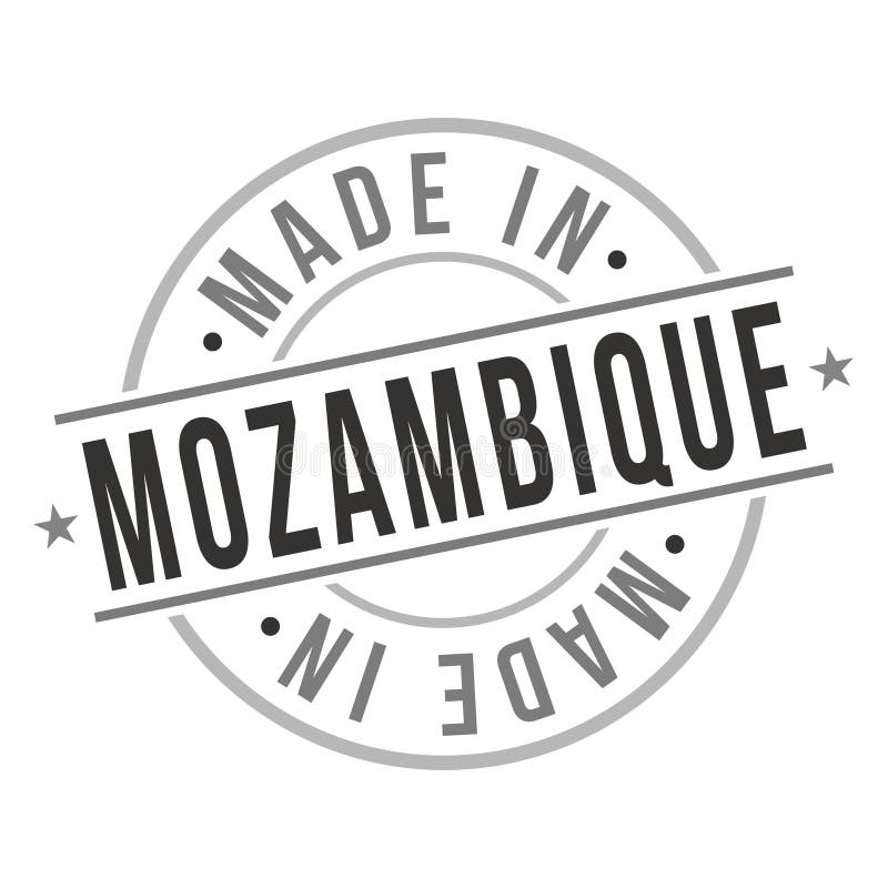 Realizzato in mozambico, qualità originale, design originale, arte vettoriale turismo souvenir. illustrazione vettoriale