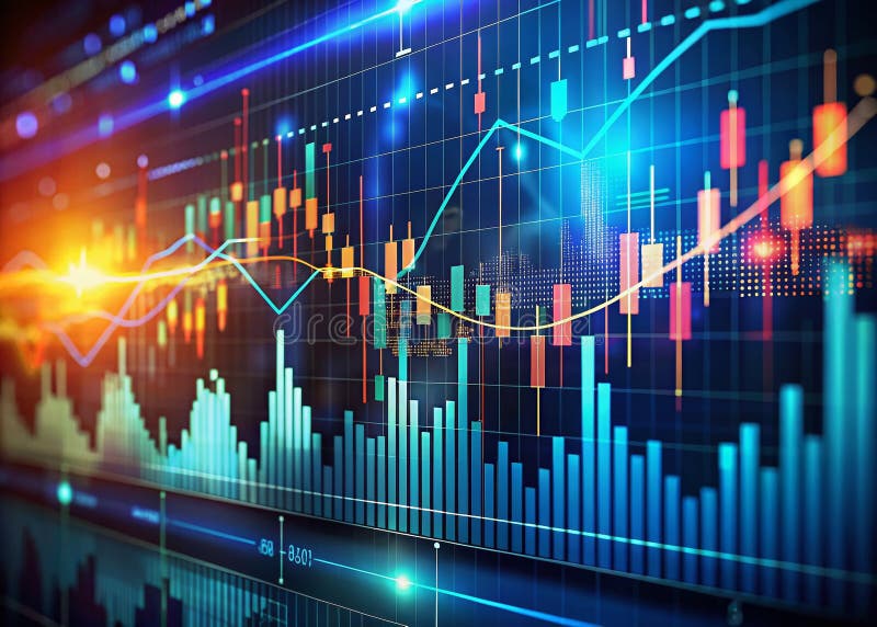 RealTime Financial Data Visualization Interactive Graph with Dynamic Movement Effects for Business Insights and vector illustration
