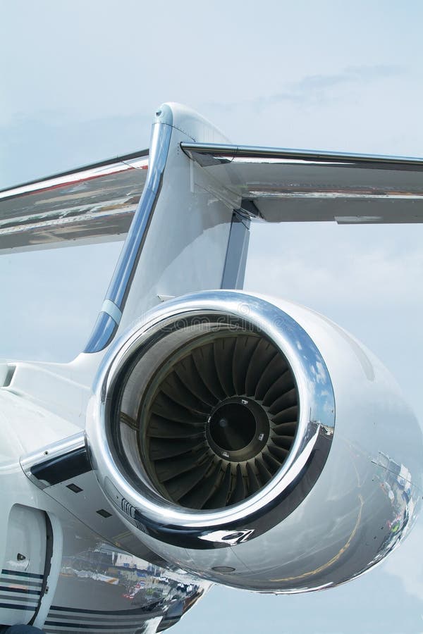 Rear of business-jet