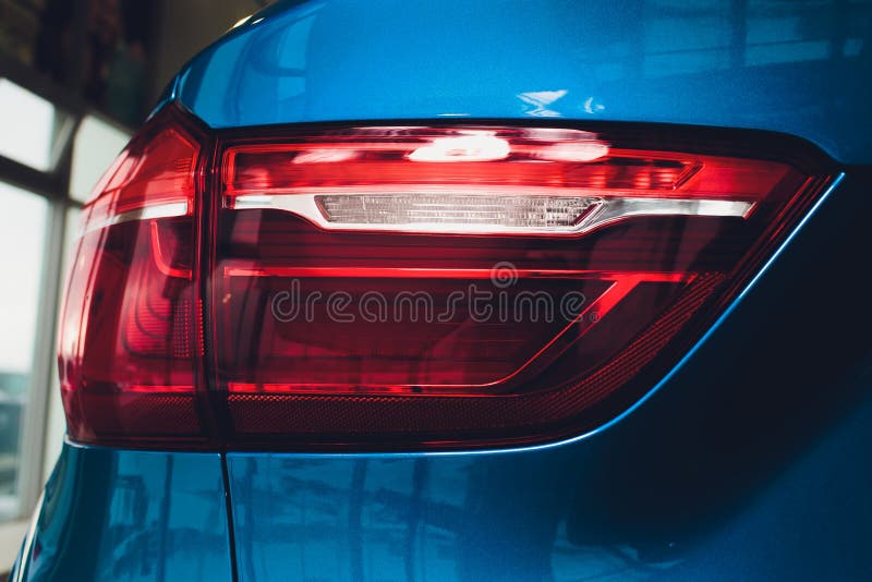 Rear Car Auto in Details Backlight Tail Light Lamp. Stock Photo Image