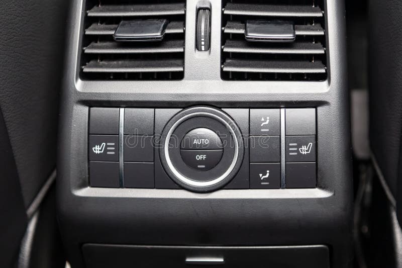 Finger Indicating Car Heater Button Stock Photo 1574206462