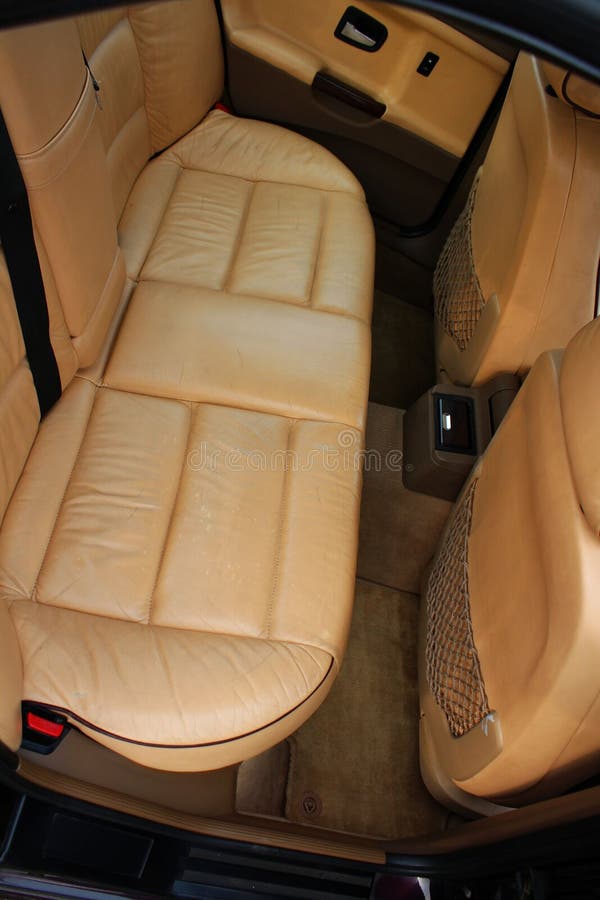 Rear Cream Colour Leather Vehicle Seats Stock Photo Image of shaped