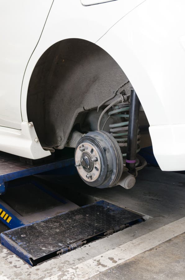 Rear drum brake assembly stock photo. Image of truck 59744094