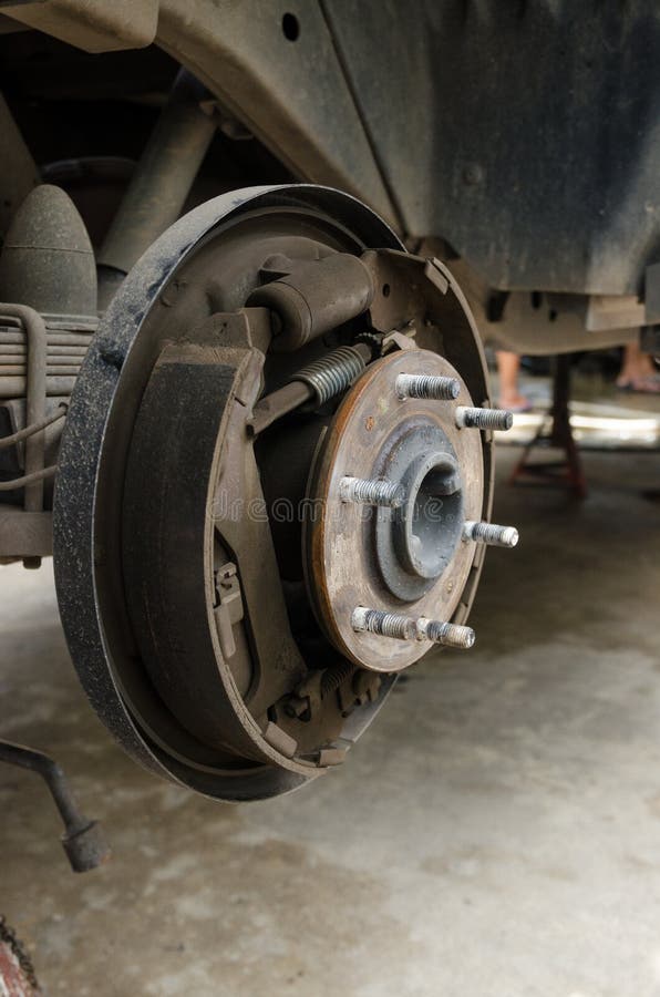 Rear Drum Brake Assembly on Truck Stock Photo Image of shoot, service